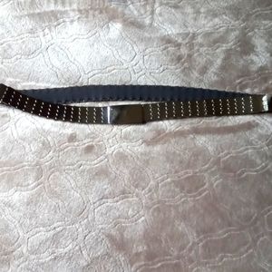 1970's vintage silver tone elastic belt